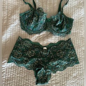 ✨Victoria’s Secret Dream Angels Lace Push Up w/o Padding Set 34DD ✨